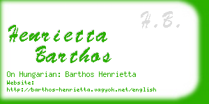 henrietta barthos business card